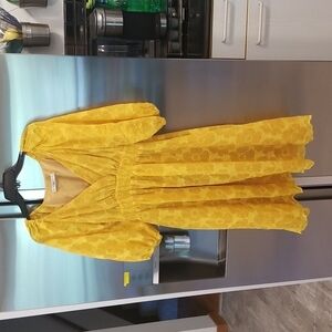 💕TRINA TURK💕 Dawning Dress ~ Walk This Lei Embroidery ~ Saffron NWOT